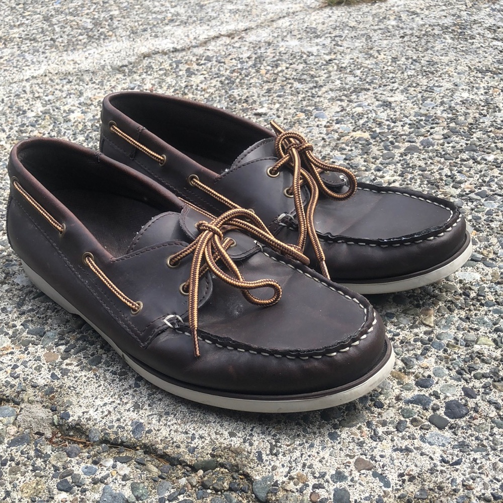 Simply Styled Men's Trevor Boater Brown Boat Shoes Size 11